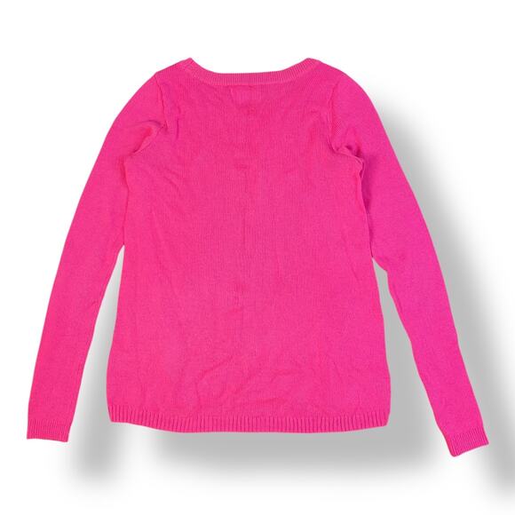 Abercrombie & Fitch Wool Blend Sweater Womens Size M Hot Pink Preppy‎ - Picture 6 of 10